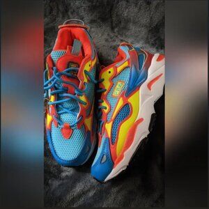Fila Multicolored Women's Size 7 Sneakers Ray Tracer Apex Fiery Coral Blue Shoe